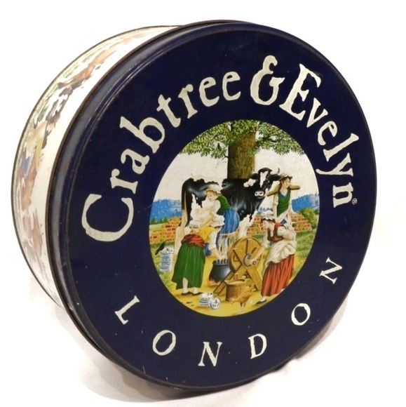 Vintage Crabtree & Evelyn Cow Tin Box